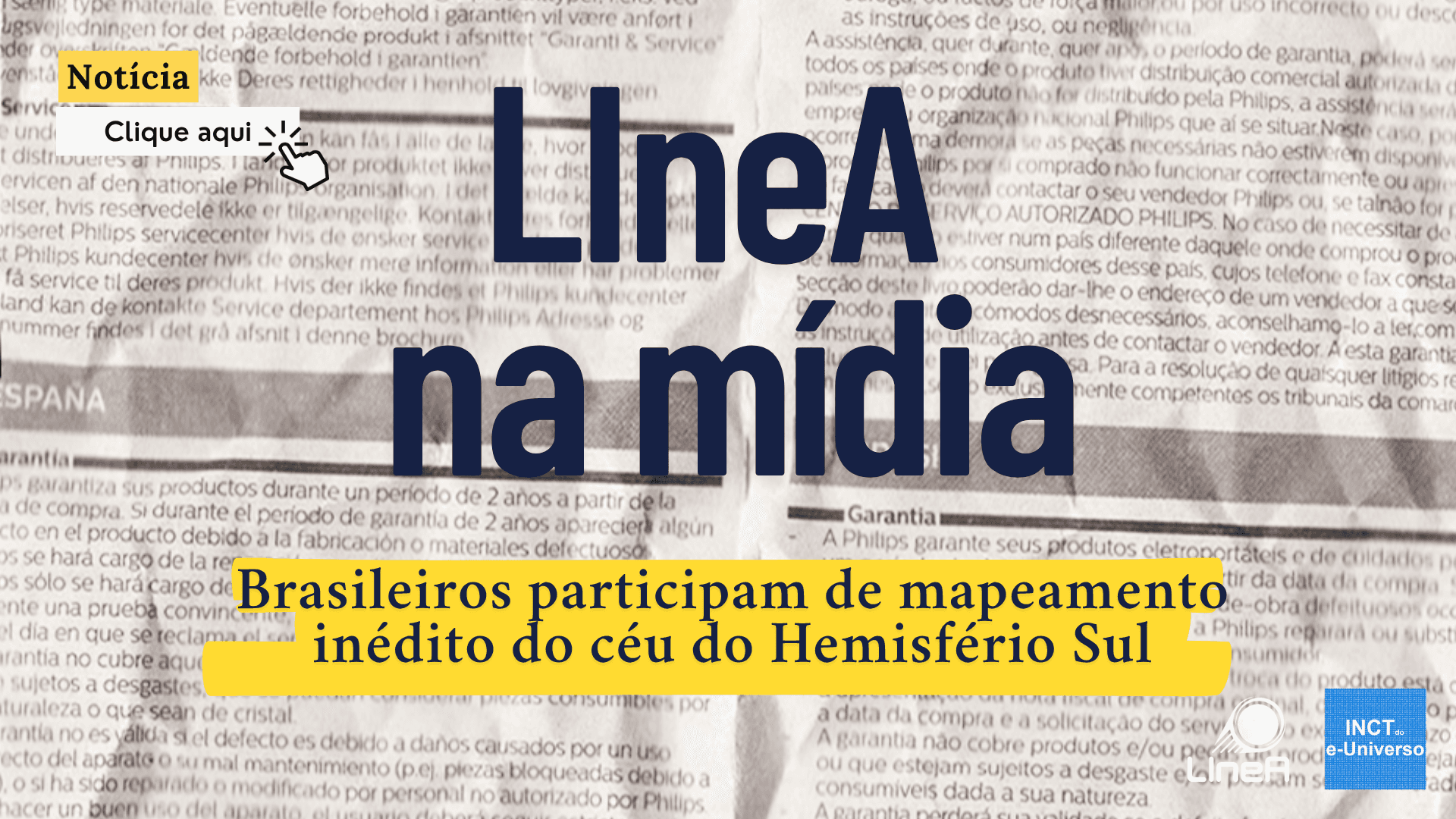 LIneA na mídia: Brasileiros participam de mapeamento inédito do céu do Hemisfério Sul