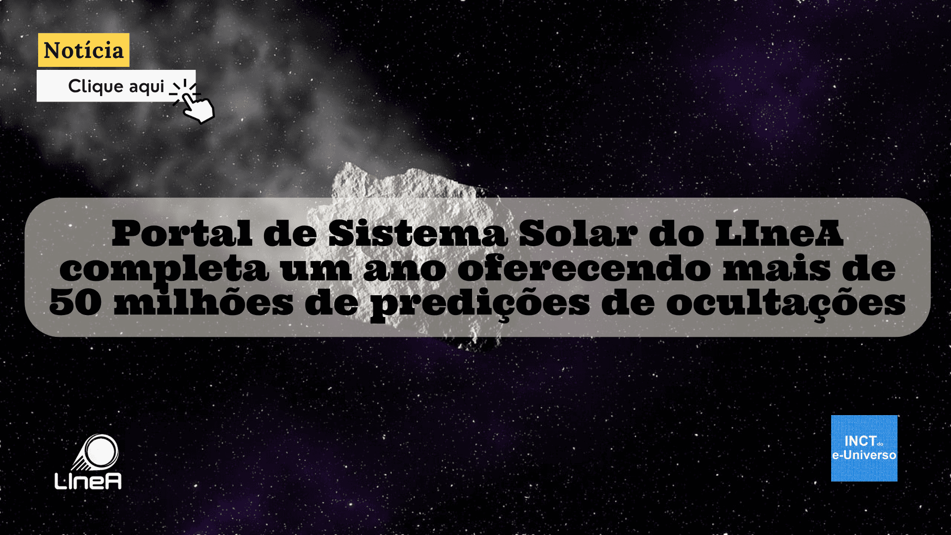 Portal de Sistema Solar do LIneA completa um ano oferecendo mais de 50 milhões de predições de ocultações