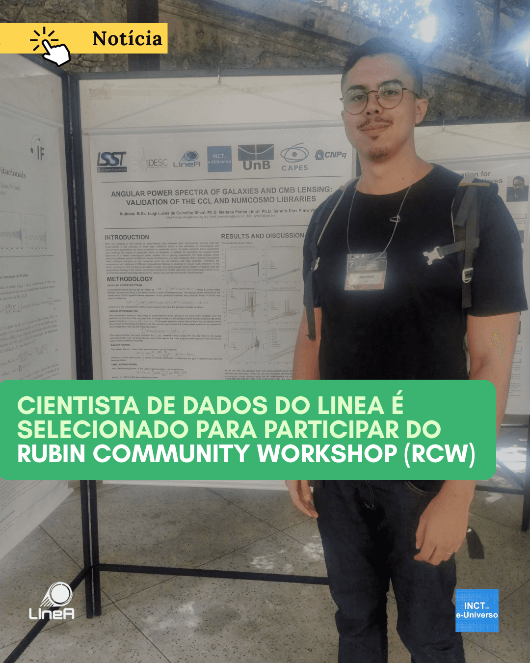 Cientista de dados do LIneA é selecionado para participar do Rubin Community Workshop (RCW)