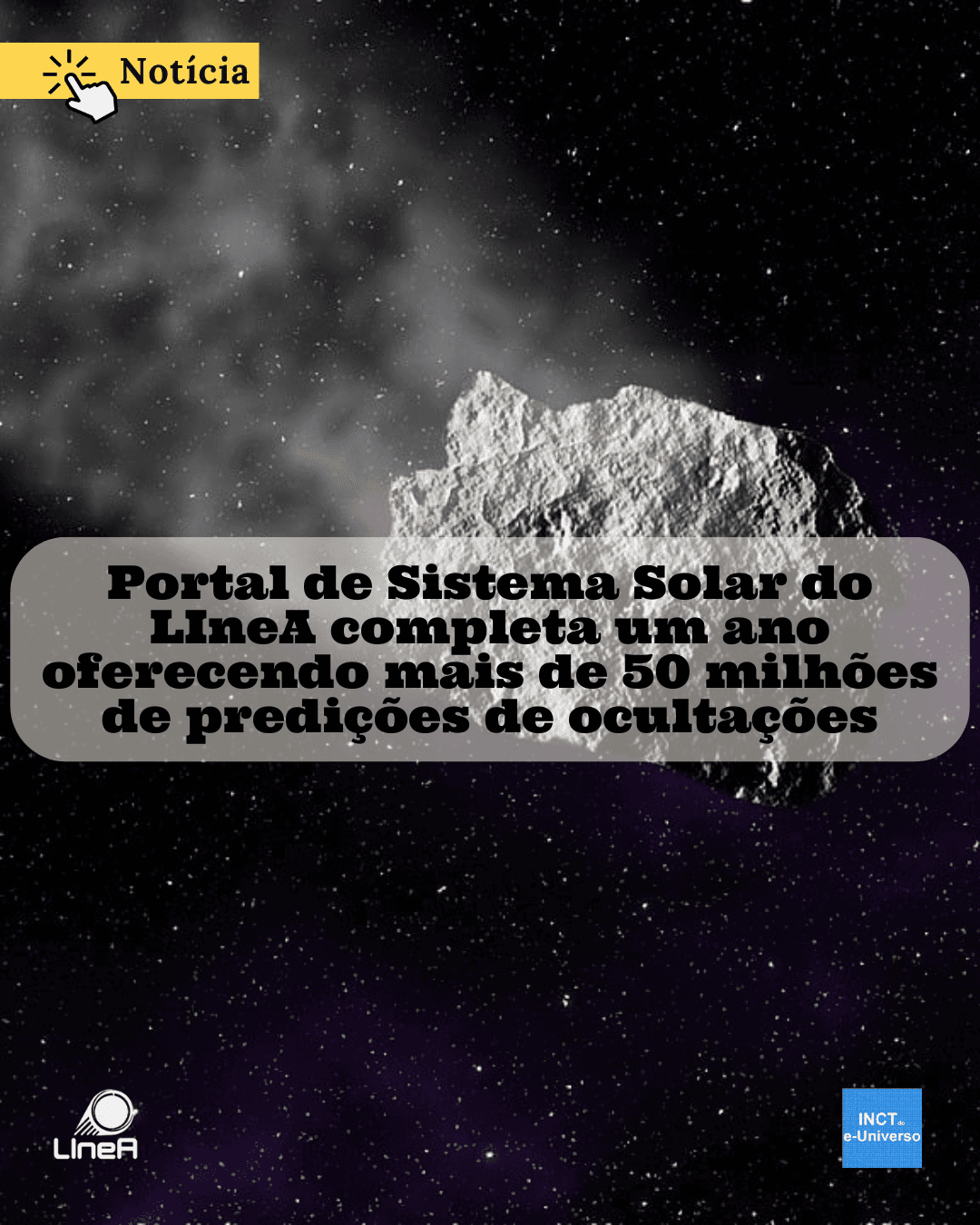 Portal de Sistema Solar do LIneA completa um ano oferecendo mais de 50 milhões de predições de ocultações
