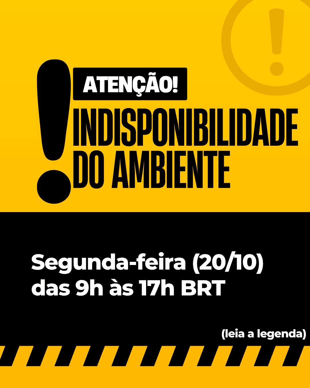 Indisponibilidade do ambiente