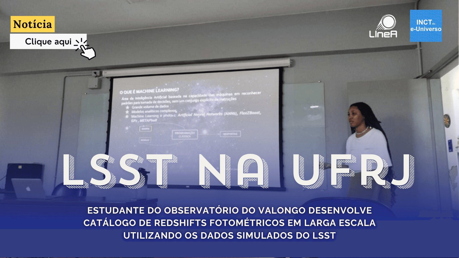 LSST na UFRJ: Estudante do Observatório do Valongo desenvolve catálogo de redshifts fotométricos em larga escala com dados simulados do LSST