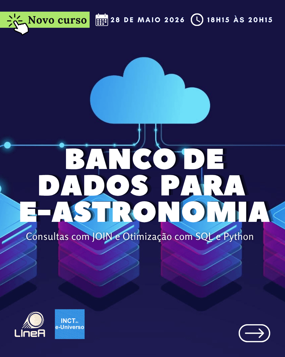 Novo curso: Banco de Dados para e-Astronomia
