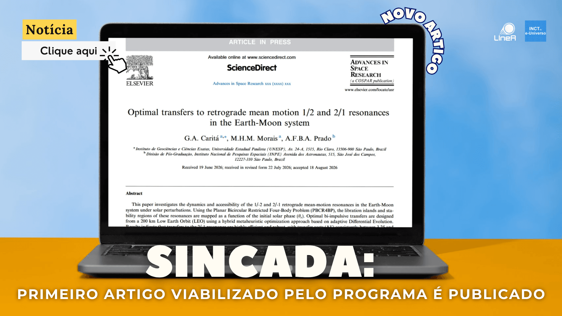 SINCADA: Primeiro artigo viabilizado pelo programa é publicado